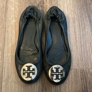 Tory Burch Black Flats